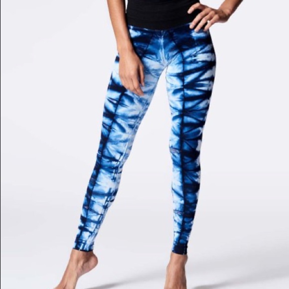 NUX navy tie-dye leggings